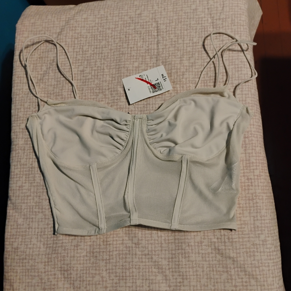 Stylish Cream Bustier Top